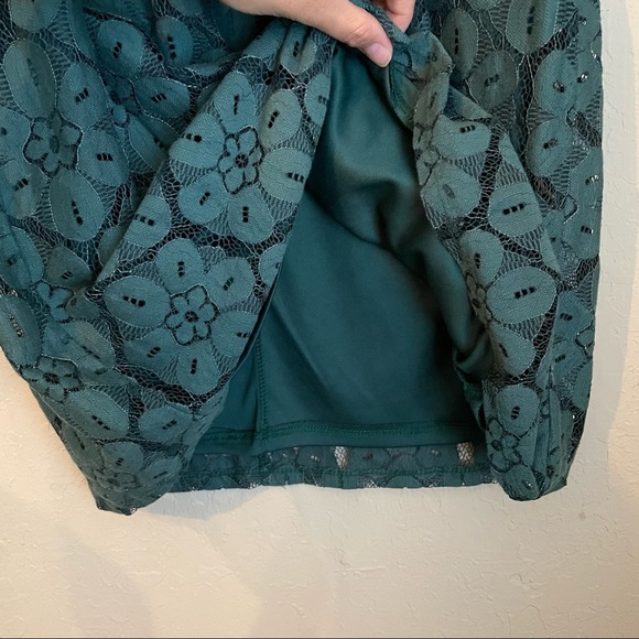 Paper Crane Green Lace Dress - Picture 6 of 7